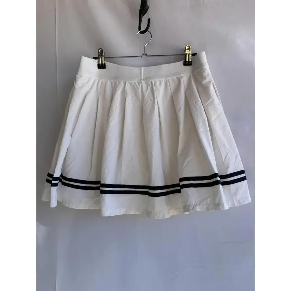 Polo Ralph Lauren White Stretch High-Waisted Pleated Skort Size M - Picture 4 of 5